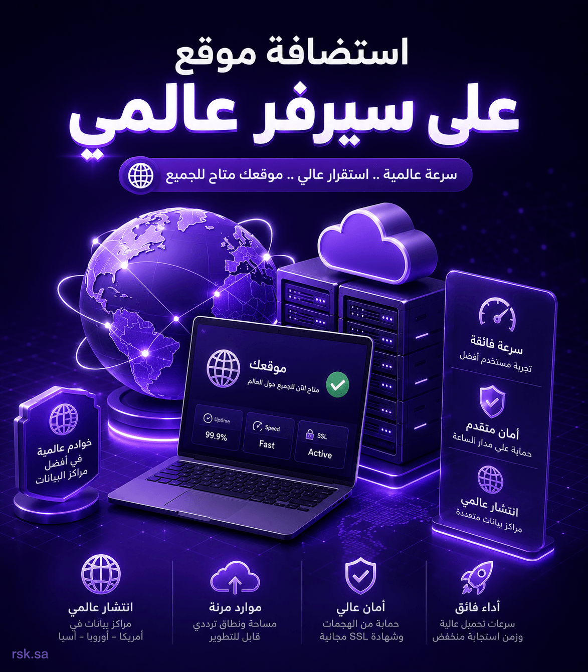 استضافة موقع على سيرفر عالمي