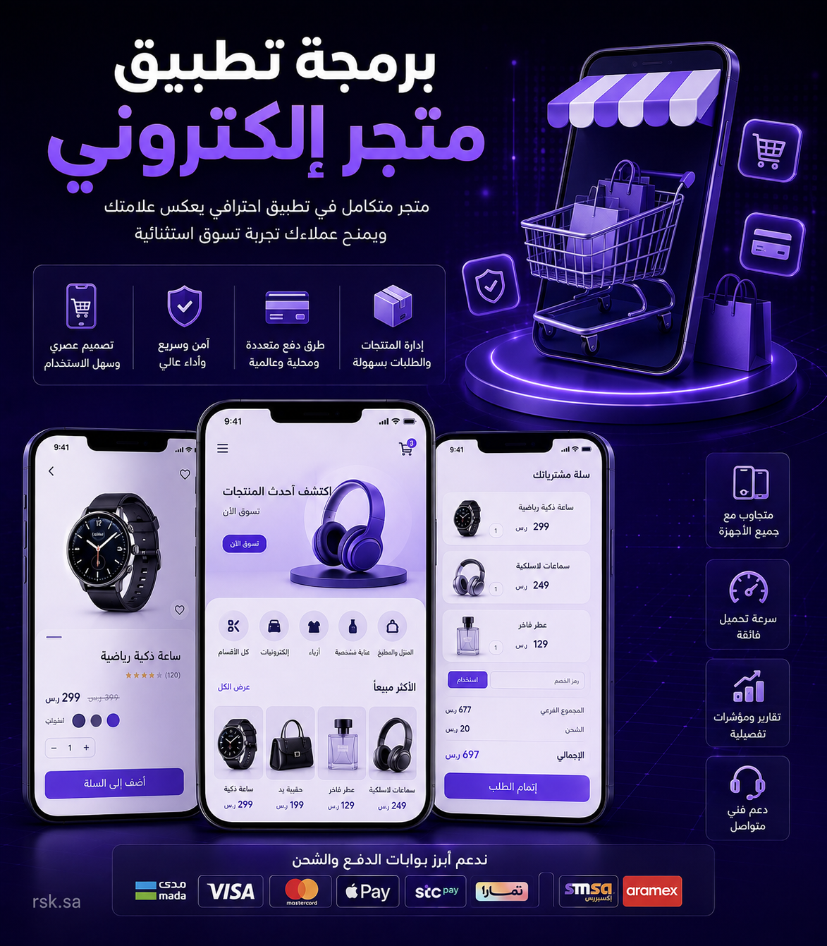برمجة تطبيق متجر إلكتروني