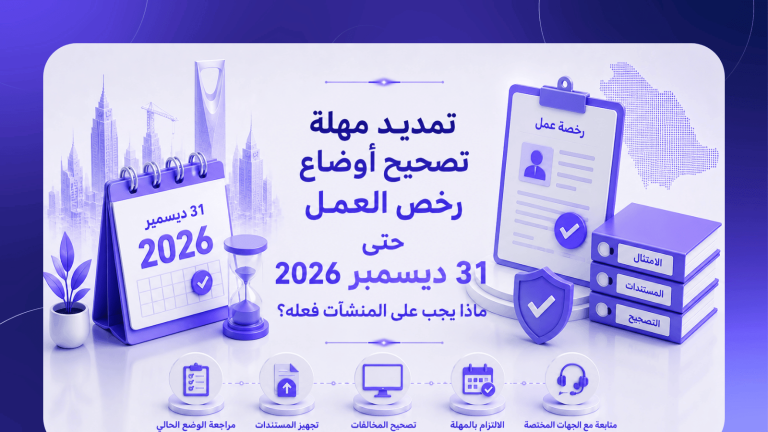 تمديد مهلة تصحيح أوضاع رخص العمل حتى 31 ديسمبر 2026: ماذا يجب على المنشآت فعله؟