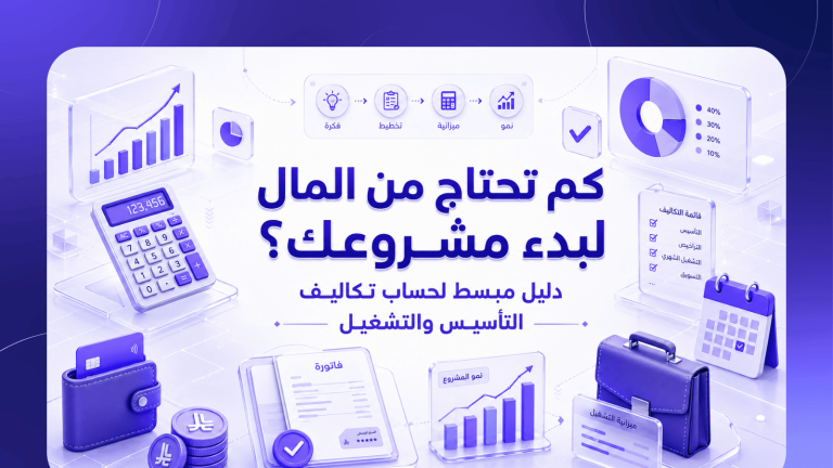 كم تحتاج من المال لبدء مشروعك؟ دليل مبسط لحساب تكاليف التأسيس والتشغيل
